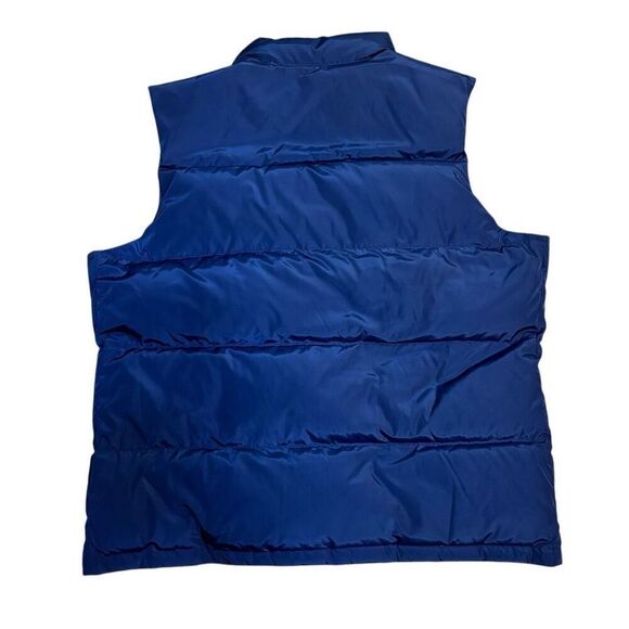 Vintage Lands' End Men's XL Navy Blue Puffer Vest Snap-Button‎ Casual - Picture 2 of 5